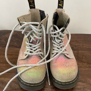 Dr. Martens Kids Glitter Lace-Up Boots